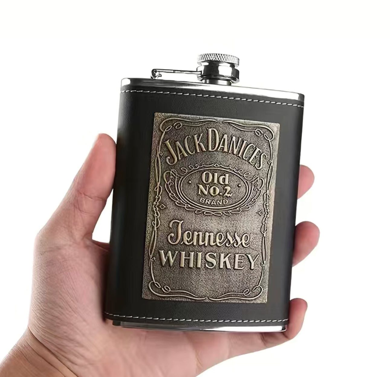 Faux Leather Flask 8oz