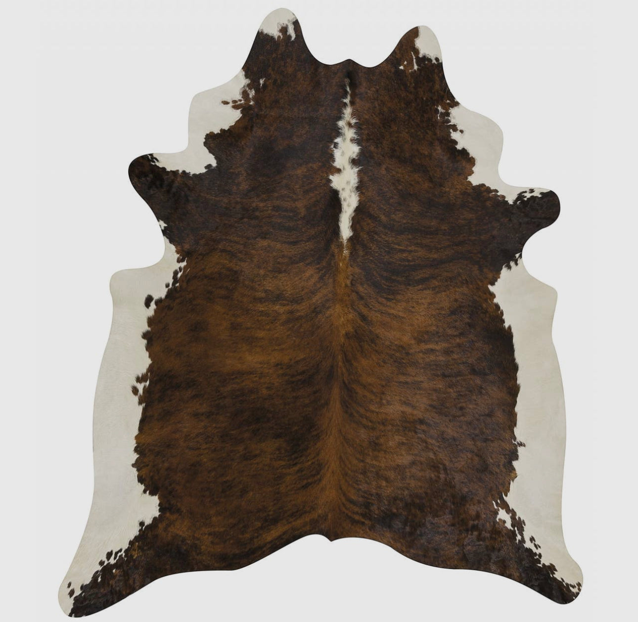 Brazilian Brindle & White Belly Cowhide Rug Large