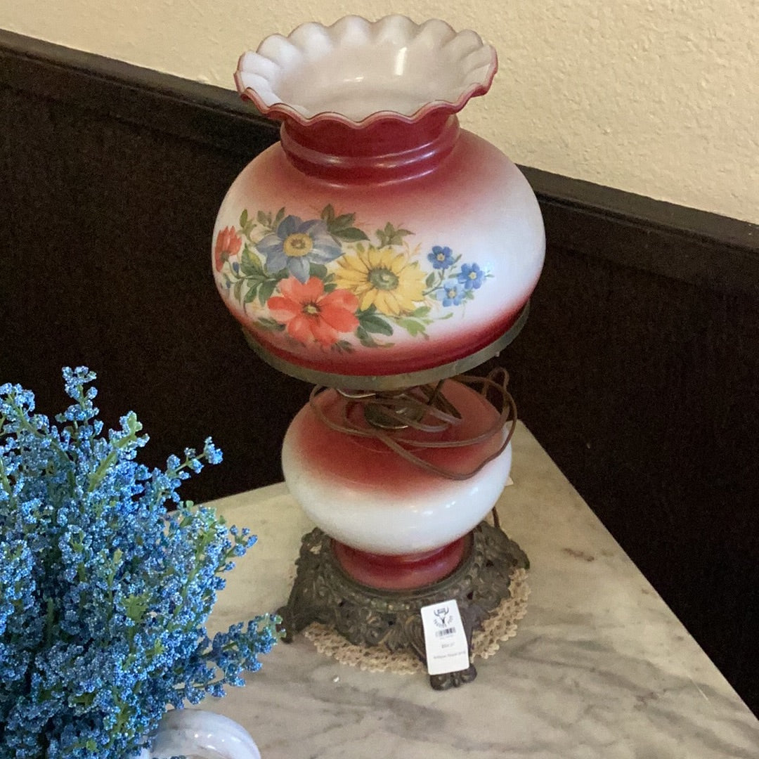 Antique flower lamp